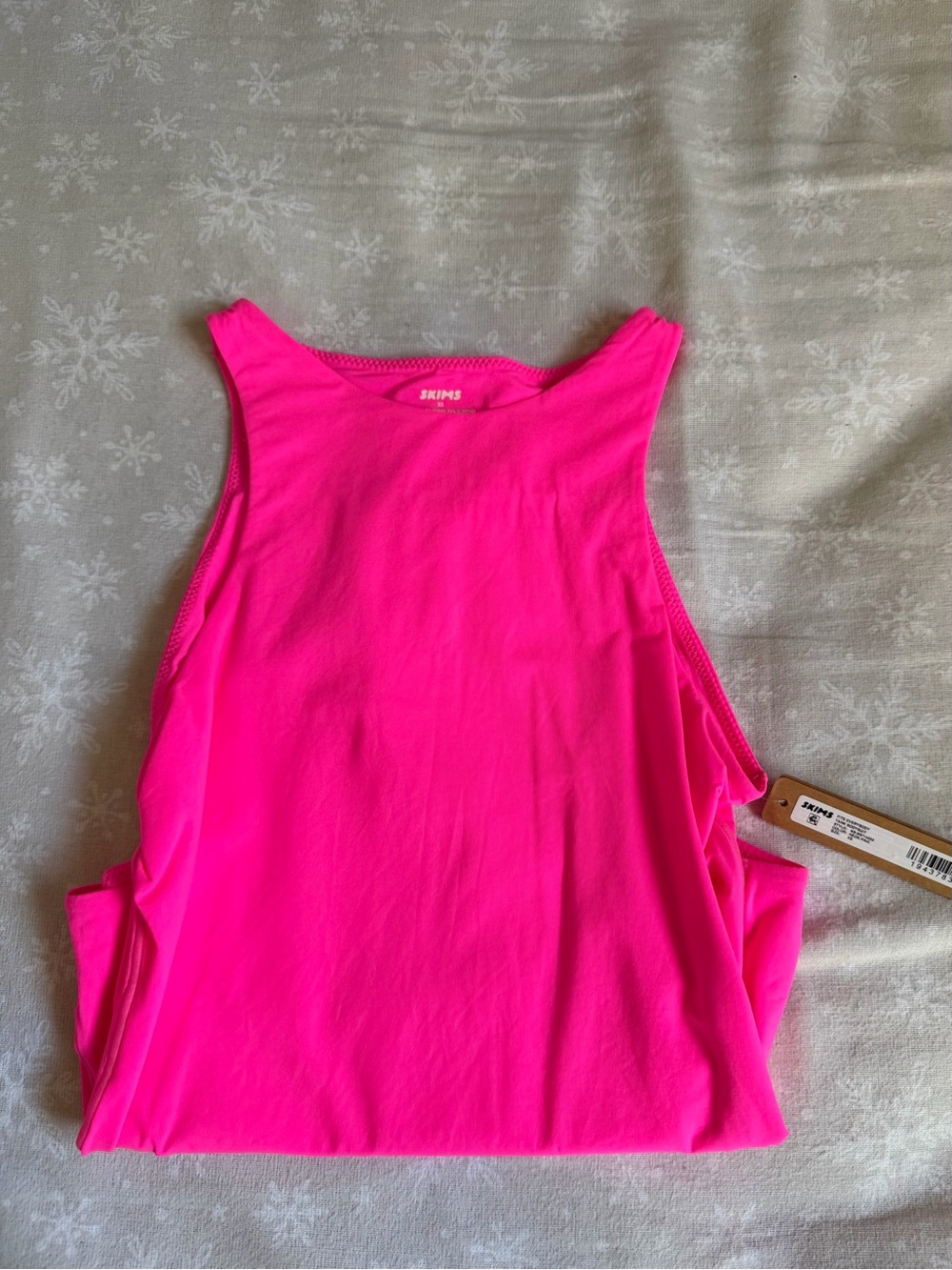 SKIMS Neon Hot Pink Racerback Tank Top